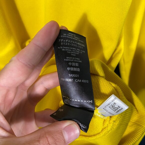 Adidas x Yohji Yamamoto Y-3 Classic Logo Pullover Hoodie Yellow men's size S - Picture 7 of 11